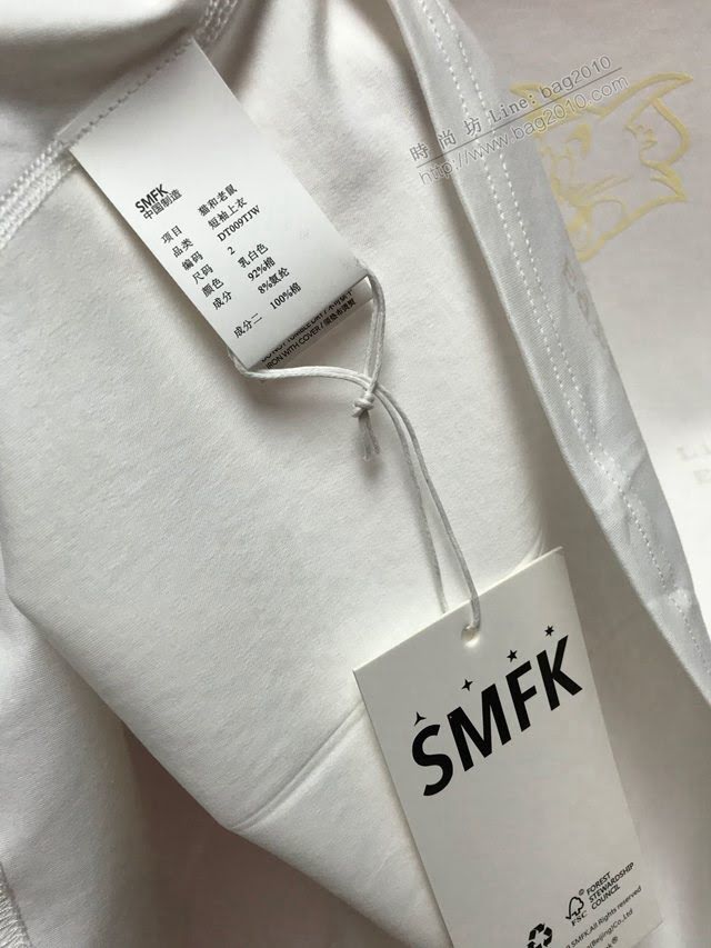 SMFK白色短袖衣 2020新款T恤 男女同款  tzy2584